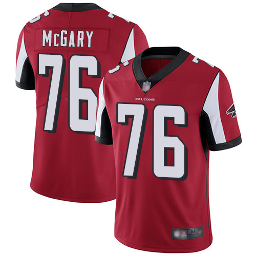 Nike Falcons #76 Kaleb McGary Red Team Color Youth Stitched NFL Vapor Untouchable Limited Jersey