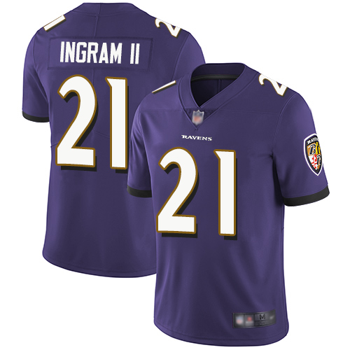 Ravens #21 Mark Ingram II Purple Team Color Youth Stitched Football Vapor Untouchable Limited Jersey