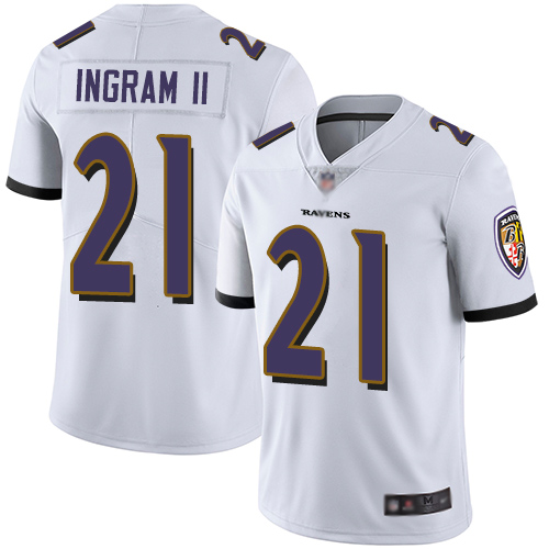 Ravens #21 Mark Ingram II White Youth Stitched Football Vapor Untouchable Limited Jersey