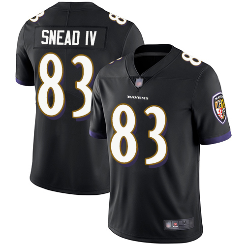 Ravens #83 Willie Snead IV Black Alternate Youth Stitched Football Vapor Untouchable Limited Jersey