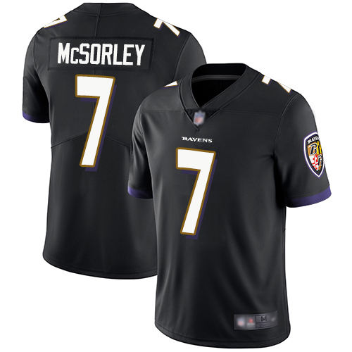 Ravens #7 Trace McSorley Black Alternate Youth Stitched Football Vapor Untouchable Limited Jersey