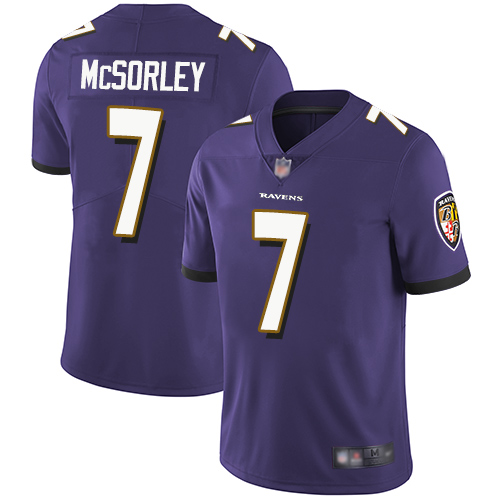 Ravens #7 Trace McSorley Purple Team Color Youth Stitched Football Vapor Untouchable Limited Jersey