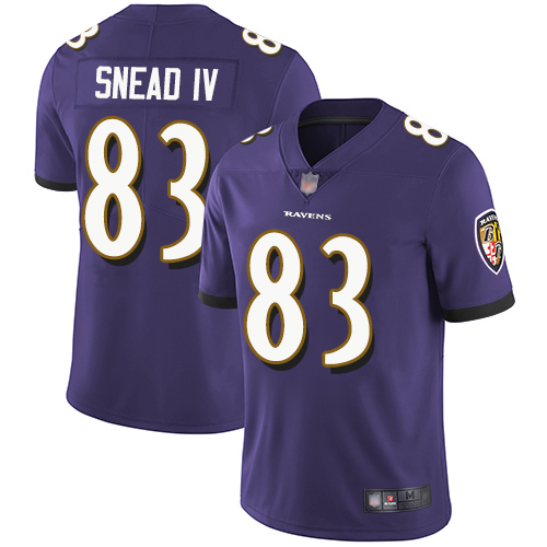 Ravens #83 Willie Snead IV Purple Team Color Youth Stitched Football Vapor Untouchable Limited Jersey