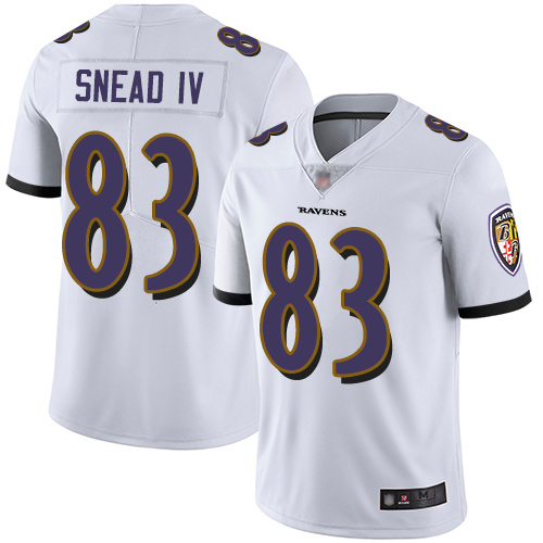 Ravens #83 Willie Snead IV White Youth Stitched Football Vapor Untouchable Limited Jersey