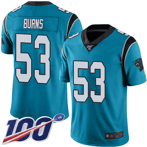 Panthers #53 Brian Burns Blue Alternate Youth Stitched Football 100th Season Vapor Limited Jersey Panthers #53 Brian Burns Blue Alternate Youth Stitched Football 100th Season Vapor Limited Jersey