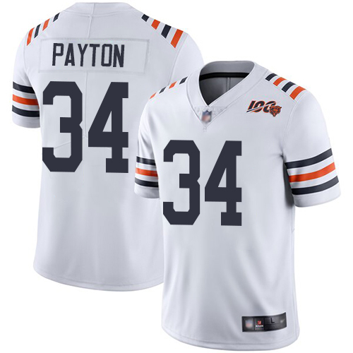 Bears #34 Walter Payton White Alternate Youth Stitched Football Vapor Untouchable Limited 100th Season Jersey Bears #34 Walter Payton White Alternate Youth Stitched Football Vapor Untouchable Limited 100th Season Jersey