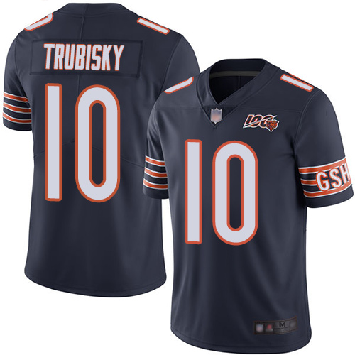 Bears #10 Mitchell Trubisky Navy Blue Team Color Youth Stitched Football 100th Season Vapor Limited Jersey Bears #10 Mitchell Trubisky Navy Blue Team Color Youth Stitched Football 100th Season Vapor Limited Jersey