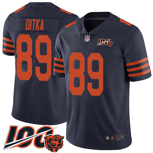 Bears #89 Mike Ditka Navy Blue Alternate Youth Stitched Football 100th Season Vapor Limited Jersey
