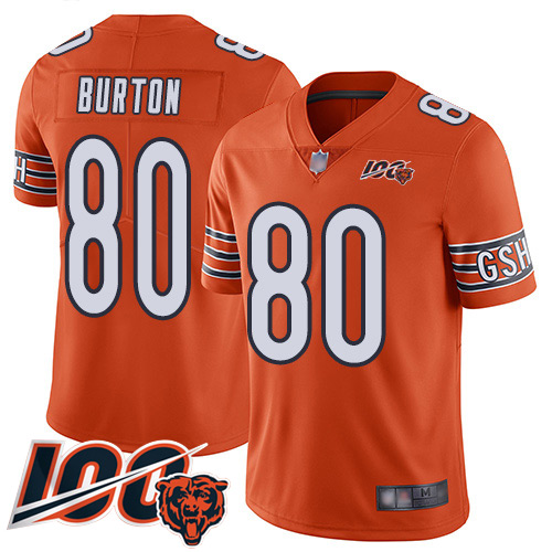 Bears #80 Trey Burton Orange Youth Stitched Football Limited Rush 100th Season Jersey Bears #80 Trey Burton Orange Youth Stitched Football Limited Rush 100th Season Jersey