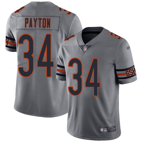 Bears #34 Walter Payton Silver Youth Stitched Football Limited Inverted Legend Jersey