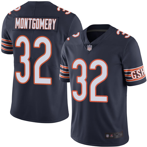 Bears #32 David Montgomery Navy Blue Team Color Youth Stitched Football Vapor Untouchable Limited Jersey