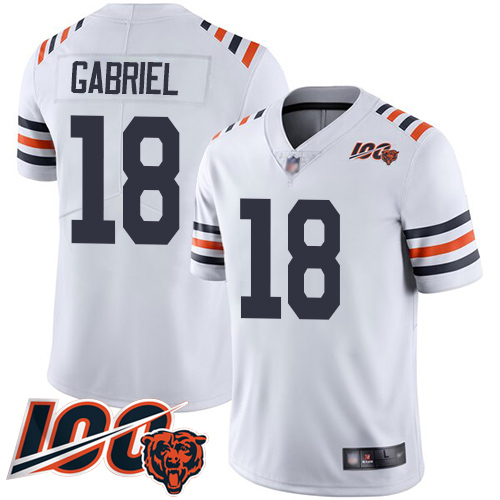 Bears #18 Taylor Gabriel White Alternate Youth Stitched Football Vapor Untouchable Limited 100th Season Jersey