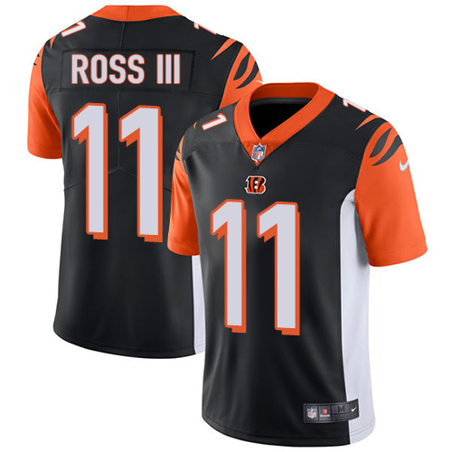 Bengals #11 John Ross III Black Team Color Youth Stitched Football Vapor Untouchable Limited Jersey
