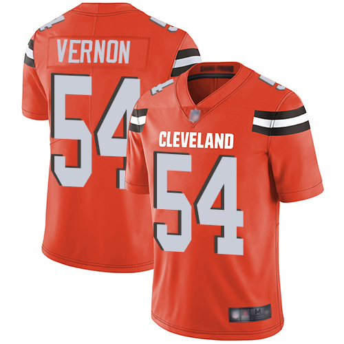 Nike Browns #54 Olivier Vernon Orange Alternate Youth Stitched NFL Vapor Untouchable Limited Jersey