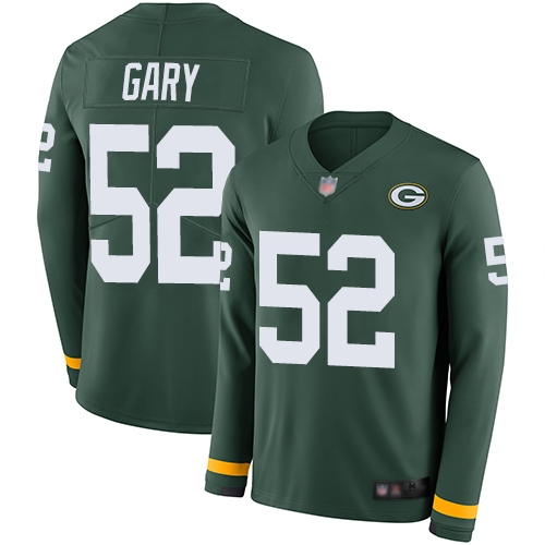 Nike Packers #52 Rashan Gary Green Team Color Youth Stitched NFL Limited Therma Long Sleeve Jersey