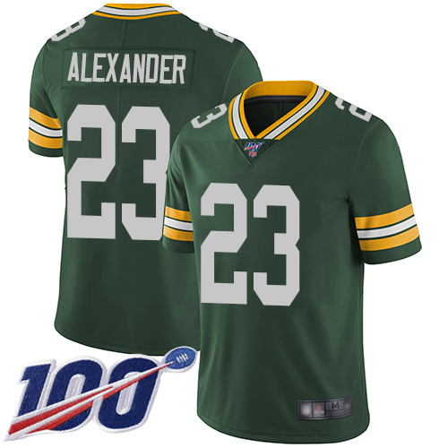 Packers #23 Jaire Alexander Green Team Color Youth Stitched Football 100th Season Vapor Limited Jersey