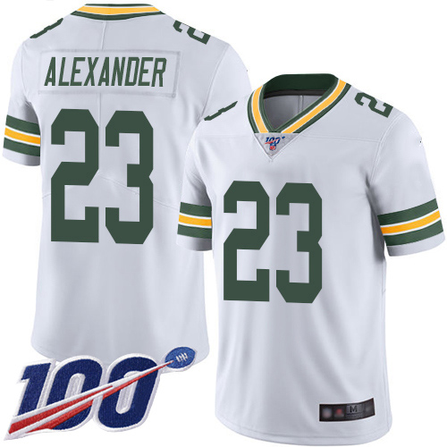 Packers #23 Jaire Alexander White Youth Stitched Football 100th Season Vapor Limited Jersey