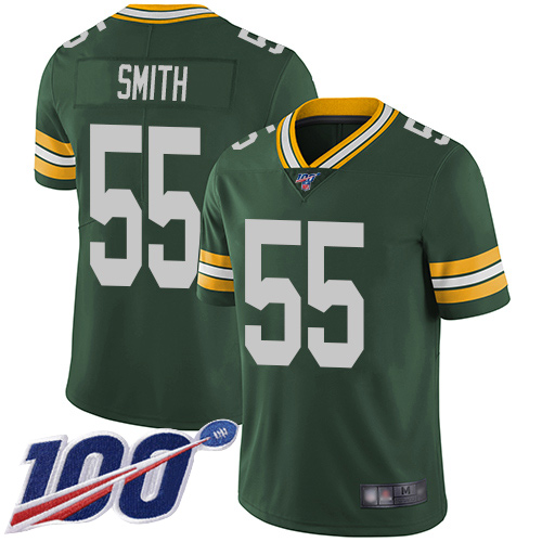 Packers #55 Za'Darius Smith Green Team Color Youth Stitched Football 100th Season Vapor Limited Jersey