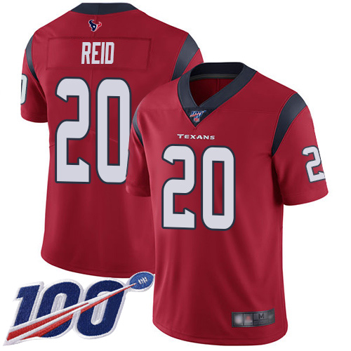 Texans #20 Justin Reid Red Alternate Youth Stitched Football 100th Season Vapor Limited Jersey