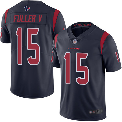 Texans #15 Will Fuller V Navy Blue Youth Stitched Football Limited Rush Jersey