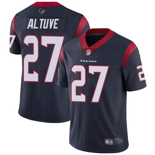 Texans #27 Jose Altuve Navy Blue Team Color Youth Stitched Football Vapor Untouchable Limited Jersey