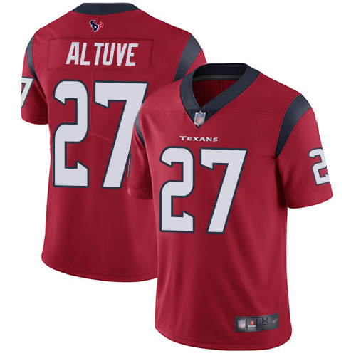 Texans #27 Jose Altuve Red Alternate Youth Stitched Football Vapor Untouchable Limited Jersey