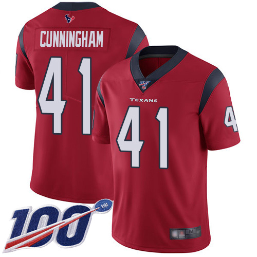 Texans #41 Zach Cunningham Red Alternate Youth Stitched Football 100th Season Vapor Limited Jersey Texans #41 Zach Cunningham Red Alternate Youth Stitched Football 100th Season Vapor Limited Jersey