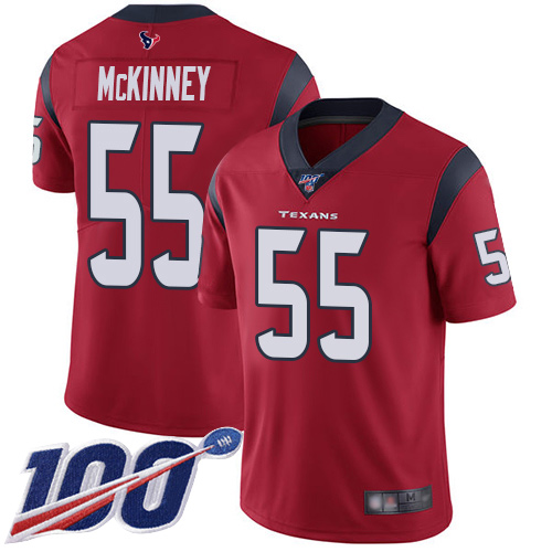 Texans #55 Benardrick McKinney Red Alternate Youth Stitched Football 100th Season Vapor Limited Jersey