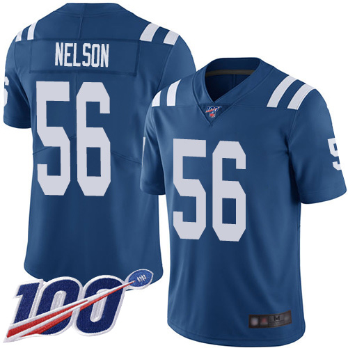 Colts #56 Quenton Nelson Royal Blue Team Color Youth Stitched Football 100th Season Vapor Limited Jersey Colts #56 Quenton Nelson Royal Blue Team Color Youth Stitched Football 100th Season Vapor Limited Jersey