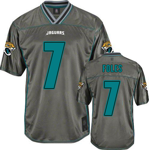 Nike Jaguars #7 Nick Foles Grey Youth Stitched NFL Elite Vapor Jersey