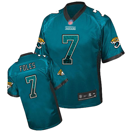 Nike Jaguars #7 Nick Foles Teal Green Alternate Youth Stitched NFL Elite Drift Fashion Jersey