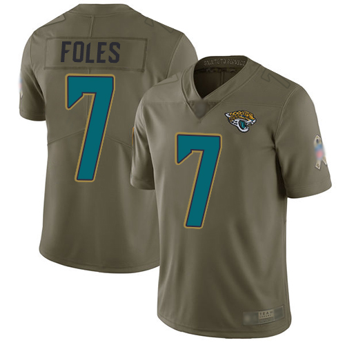 Nike Jaguars #7 Nick Foles Olive Youth Stitched NFL Limited 2017 Salute to Service Jersey