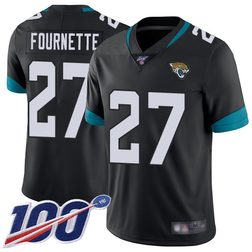Jaguars #27 Leonard Fournette Black Team Color Youth Stitched Football 100th Season Vapor Limited Jersey