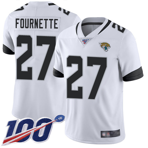 Jaguars #27 Leonard Fournette White Youth Stitched Football 100th Season Vapor Limited Jersey