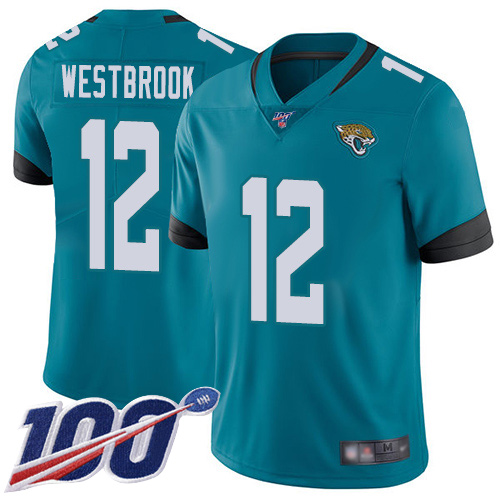 Jaguars #12 Dede Westbrook Teal Green Alternate Youth Stitched Football 100th Season Vapor Limited Jersey