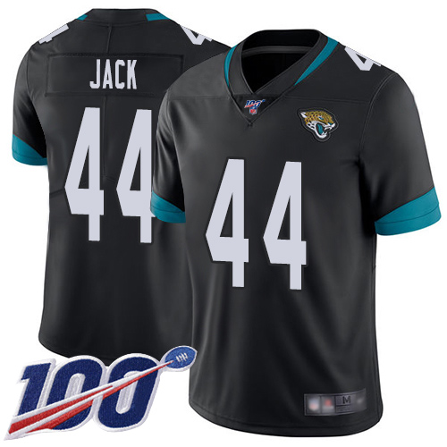 Jaguars #44 Myles Jack Black Team Color Youth Stitched Football 100th Season Vapor Limited Jersey