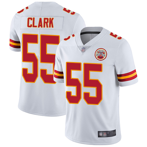 Chiefs #55 Frank Clark White Youth Stitched Football Vapor Untouchable Limited Jersey