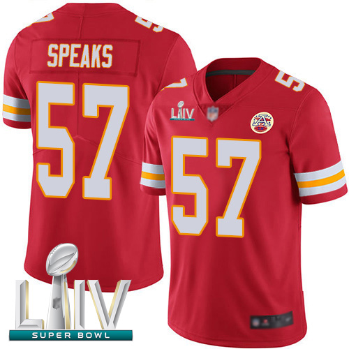 Chiefs #57 Breeland Speaks Red Team Color Super Bowl LIV Bound Youth Stitched Football Vapor Untouchable Limited Jersey