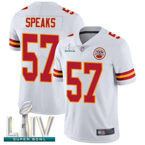 Chiefs #57 Breeland Speaks White Super Bowl LIV Bound Youth Stitched Football Vapor Untouchable Limited Jersey