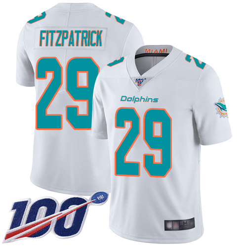 Dolphins #29 Minkah Fitzpatrick White Youth Stitched Football 100th Season Vapor Limited Jersey