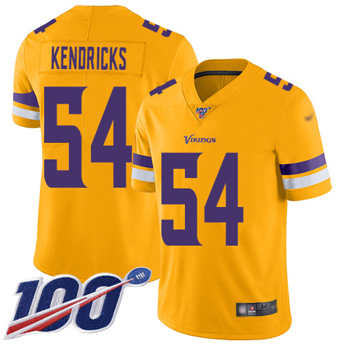 Vikings #54 Eric Kendricks Gold Youth Stitched Football Limited Inverted Legend 100th Season Jersey