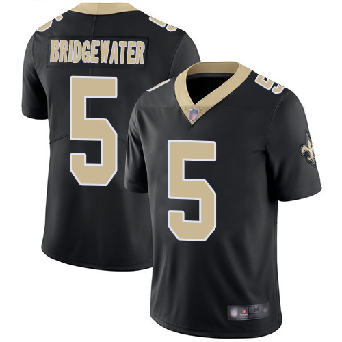 Saints #5 Teddy Bridgewater Black Team Color Youth Stitched Football Vapor Untouchable Limited Jersey