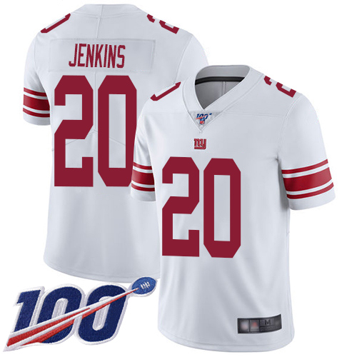 Giants #20 Janoris Jenkins White Youth Stitched Football 100th Season Vapor Limited Jersey