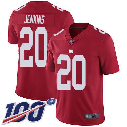 Giants #20 Janoris Jenkins Red Alternate Youth Stitched Football 100th Season Vapor Limited Jersey