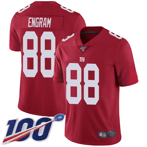 Giants #88 Evan Engram Red Youth Stitched Football Limited Inverted Legend 100th Season Jersey