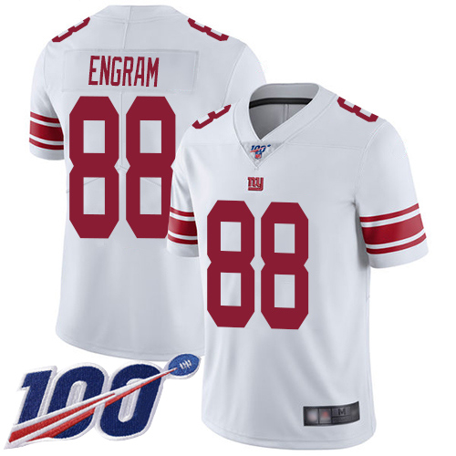 Giants #88 Evan Engram White Youth Stitched Football 100th Season Vapor Limited Jersey