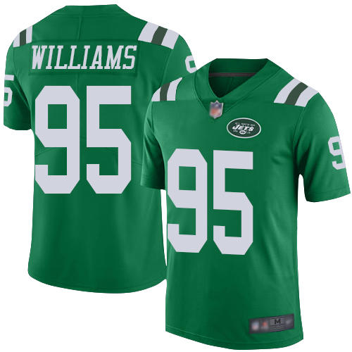 Nike Jets #95 Quinnen Williams Green Youth Stitched NFL Limited Rush Jersey