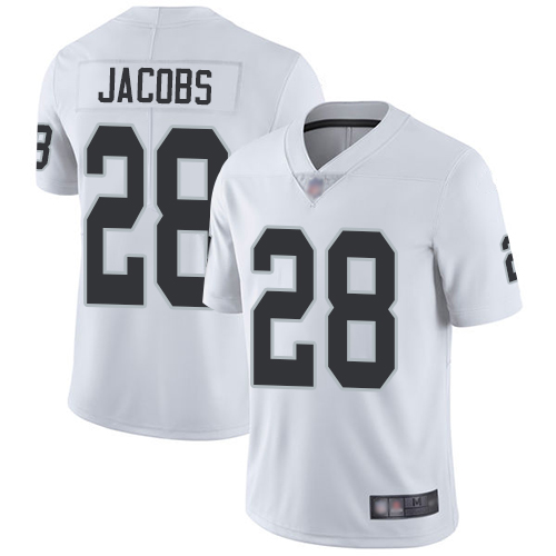 Nike Raiders #28 Josh Jacobs White Youth Stitched NFL Vapor Untouchable Limited Jersey