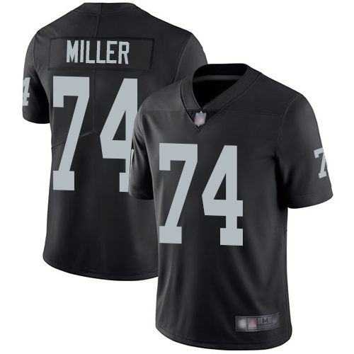 Raiders #74 Kolton Miller Black Team Color Youth Stitched Football Vapor Untouchable Limited Jersey