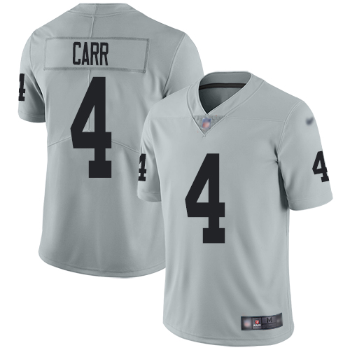 Raiders #4 Derek Carr Silver Youth Stitched Football Limited Inverted Legend Jersey Raiders #4 Derek Carr Silver Youth Stitched Football Limited Inverted Legend Jersey